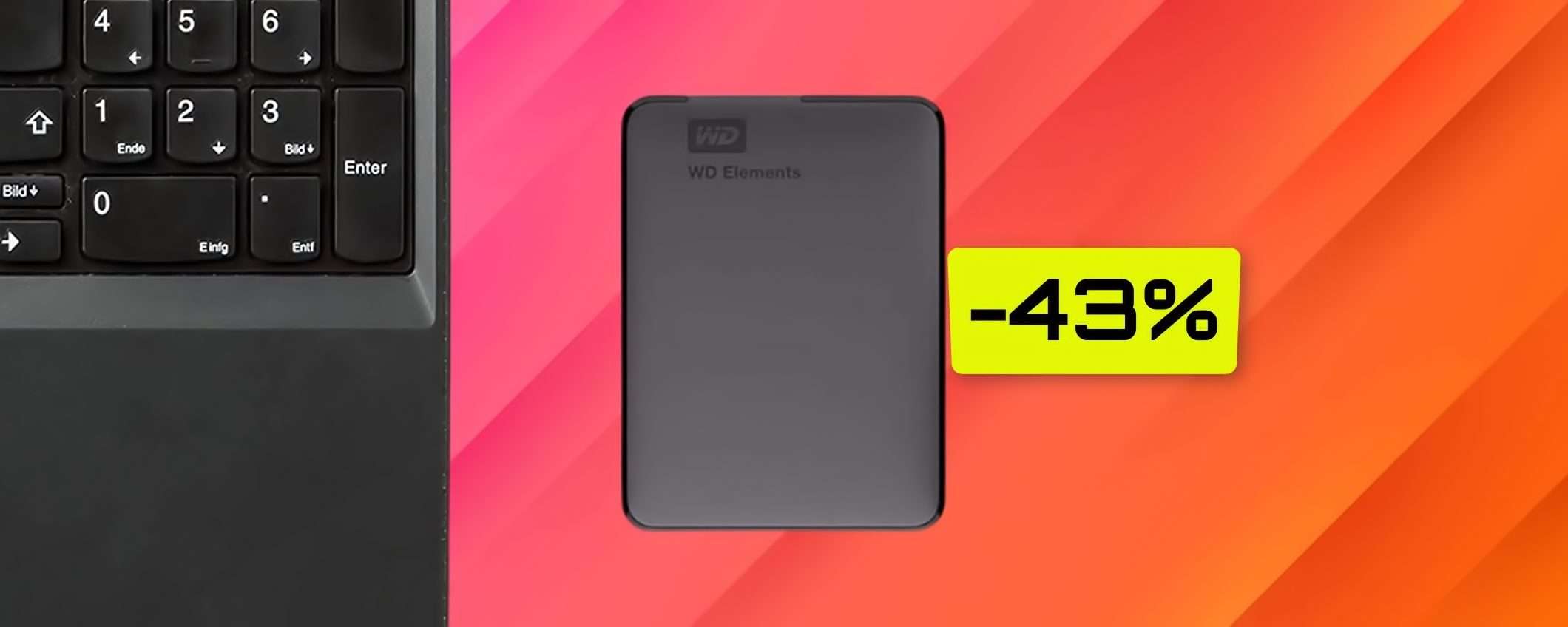 Hard disk esterno 2TB: esiste forse di meglio con appena 67 euro?