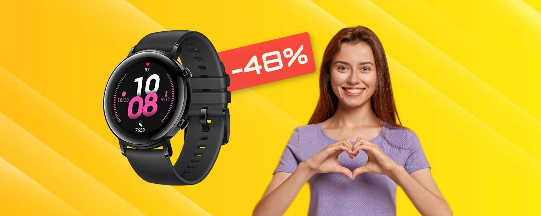 Huawei Watch GT 2, il prezzo CROLLA durante il Black Friday: solo 102€