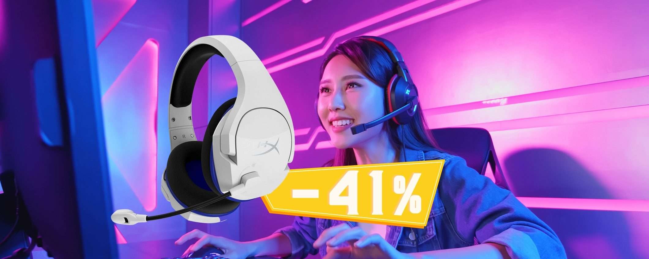 Hyperx: cuffie gaming wireless per PS4, PS5 e PC al MINIMO STORICO