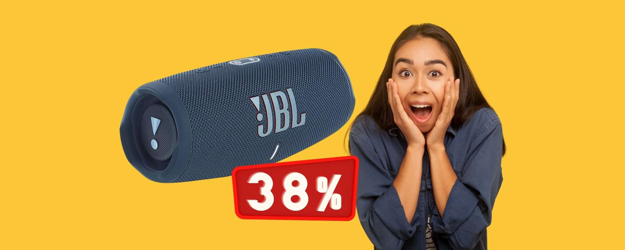 JBL Charge 5: cassa Bluetooth portatile BELLISSIMA al 38% in MENO