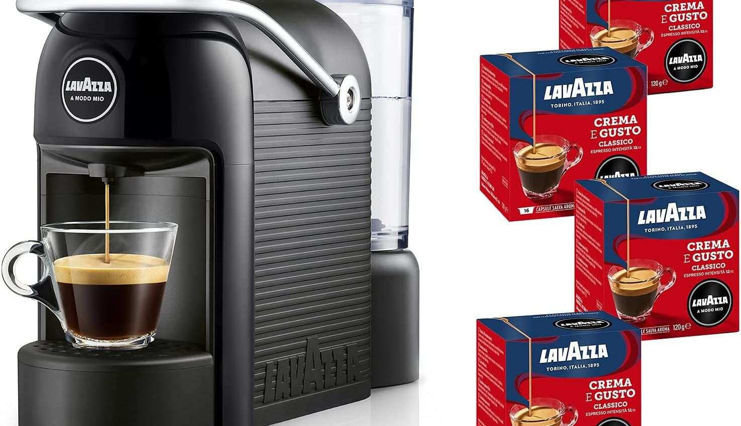 Lavazza A Modo Mio Jolie + 64 capsule: maxi-sconto del 30% su Amazon