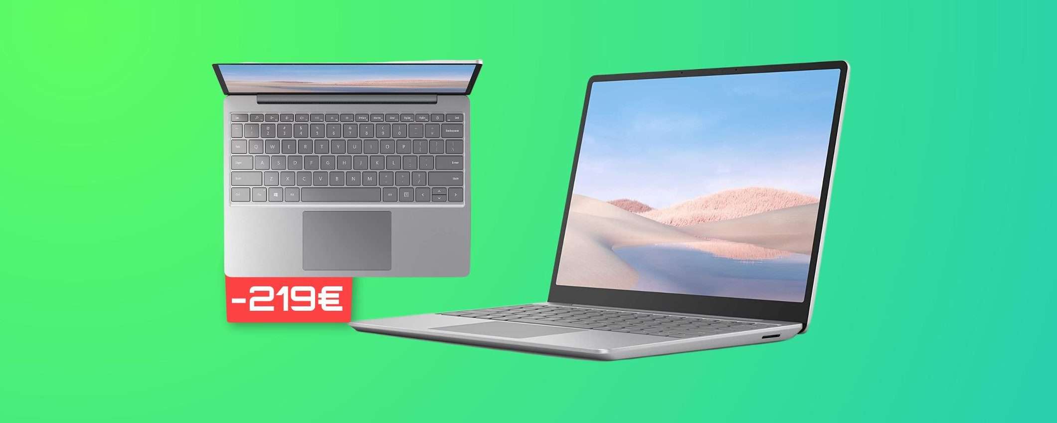 Surface Laptop Go in MEGA SCONTO di 219€: Microsoft fa la PAZZIA