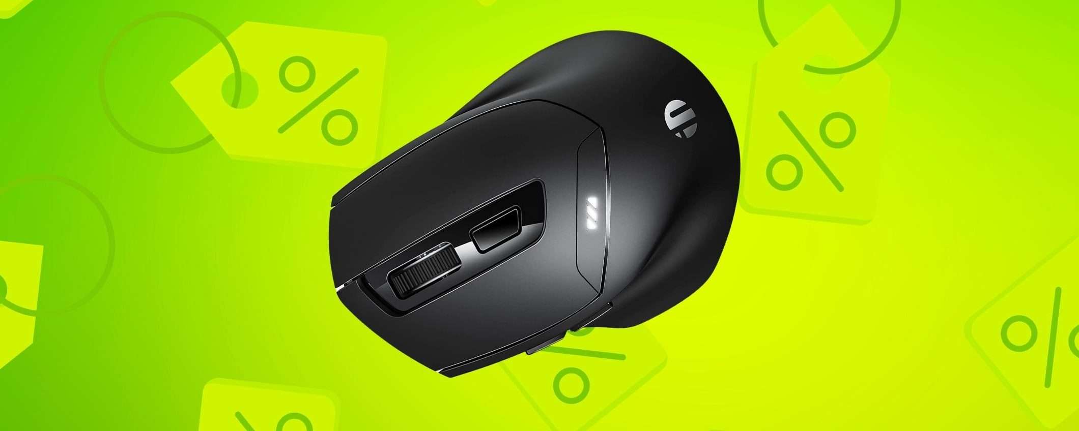 Mouse wireless 2.4G e Bluetooth, lo ricarichi e via (15€)