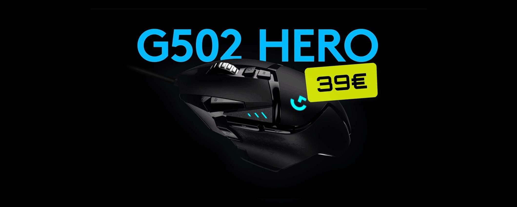 Mouse Logitech SUPER preciso e dal peso regolabile: 39€ al Black Friday