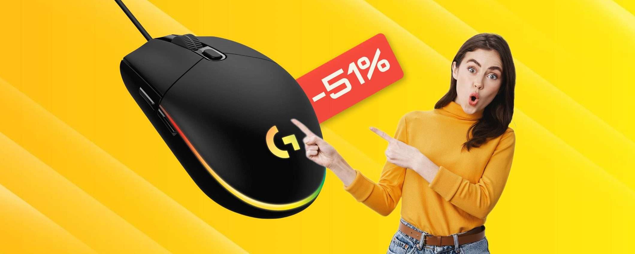 Mouse gaming INFALLIBILE: mega sconto del 51% al Black Friday (19€)