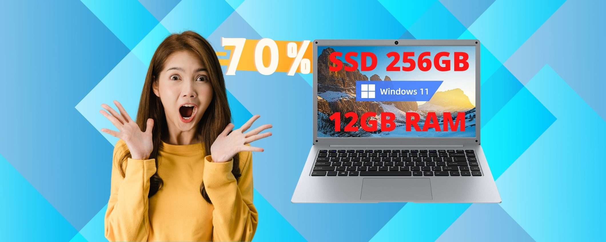 Il notebook con 12GB di RAM e SSD da 256GB è tornato in SCONTO (70%)