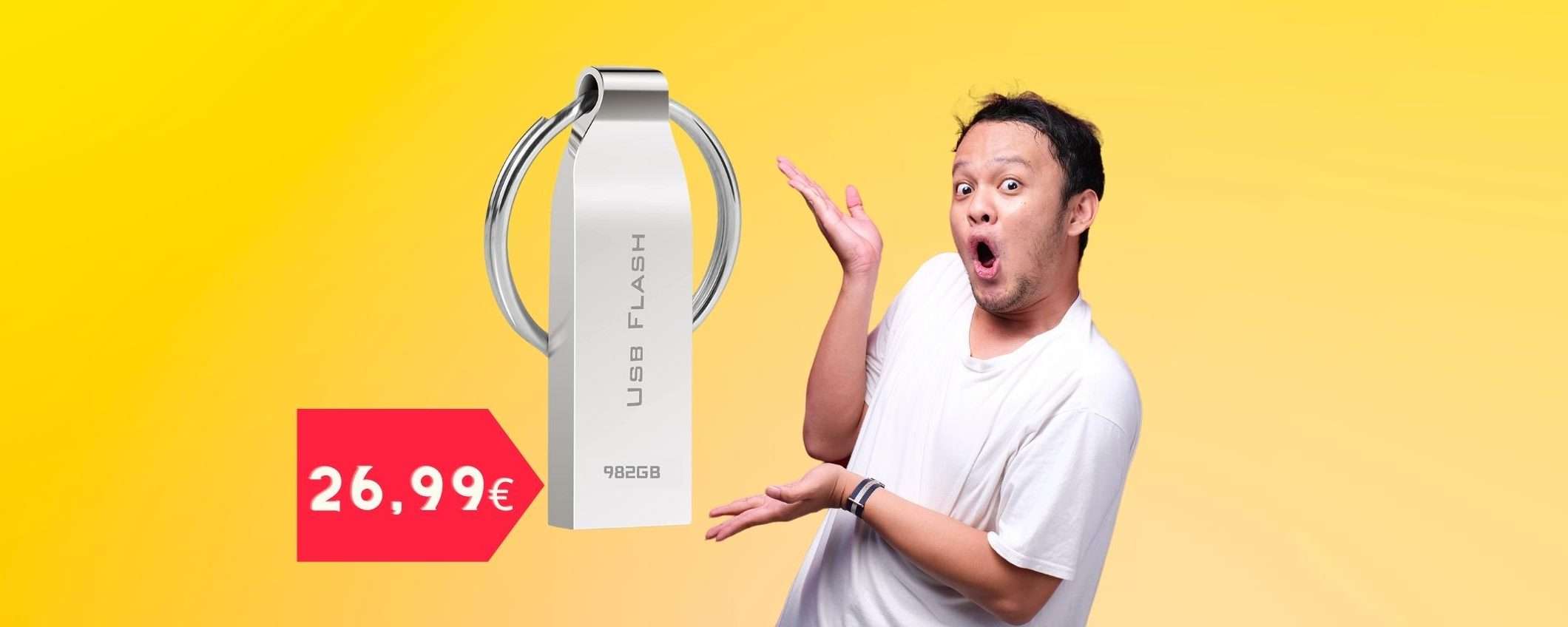 Pendrive da 982GB a 26,99€: FOLLIA Amazon o ERRORE prezzo?