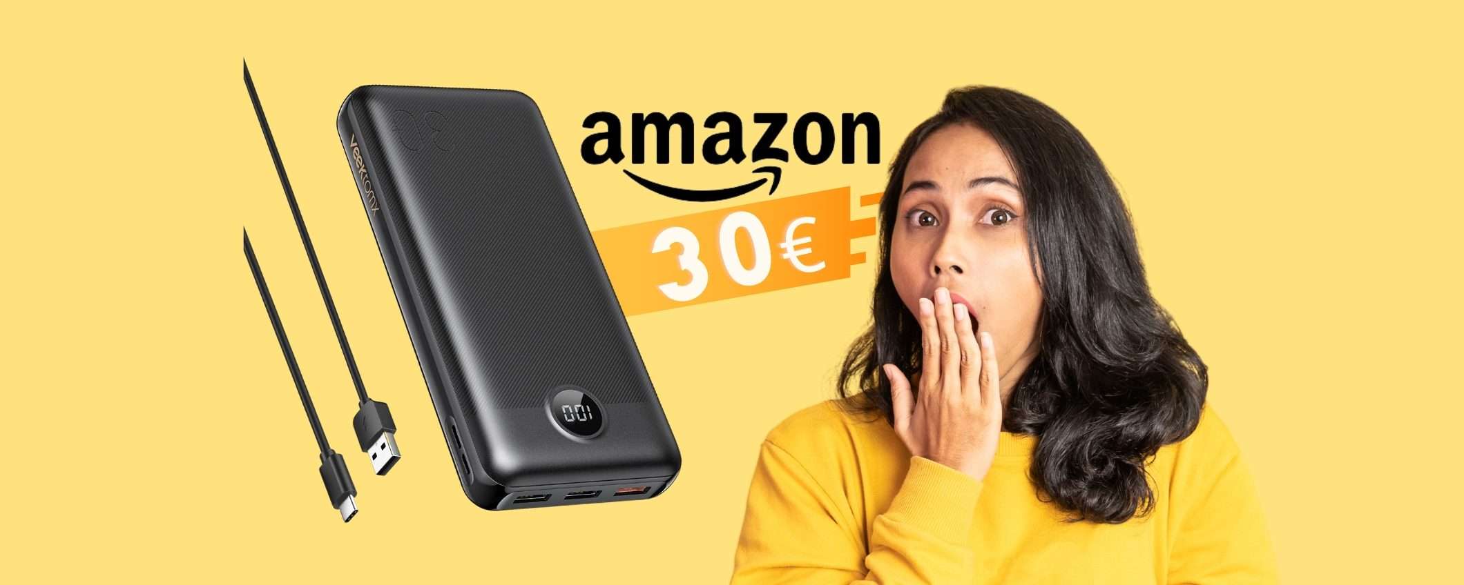 Power Bank da 30000mAh: potenza ESAGERATA prezzo MINUSCOLO