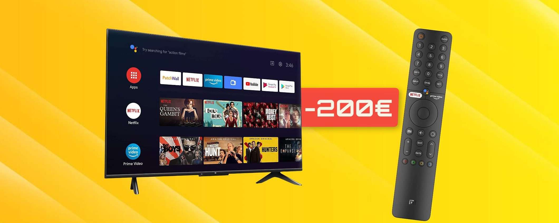 Smart TV 4K Xiaomi da 50 pollici: c'è il SUPER SCONTO di 200 euro