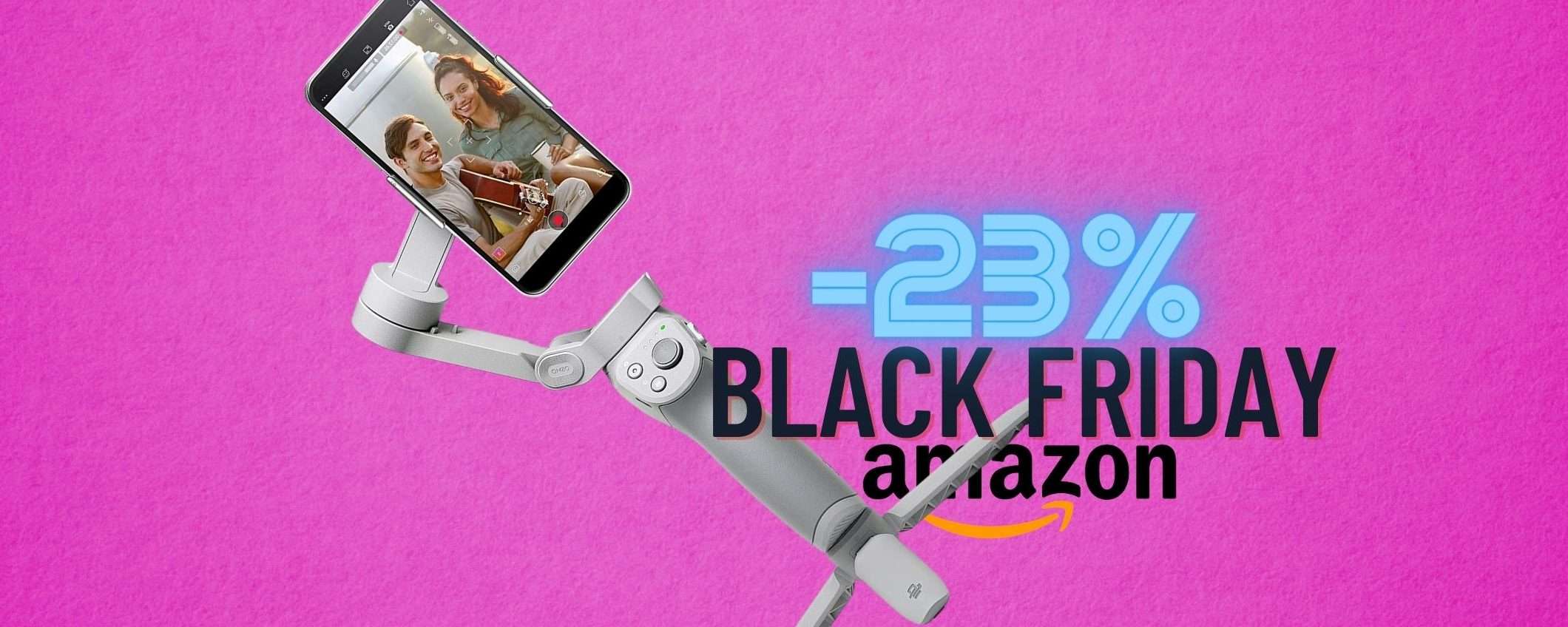 Black Friday Amazon: Stabilizzatore per Smartphone a prezzo ECCEZIONALE