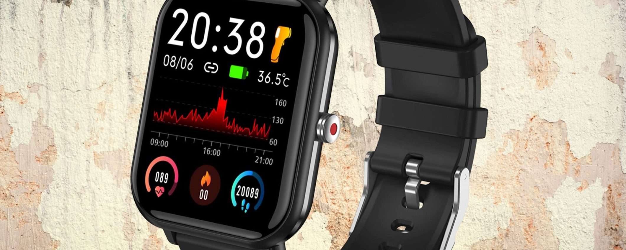 Questo smartwatch a 21€ misura anche la FEBBRE: uno spettacolo