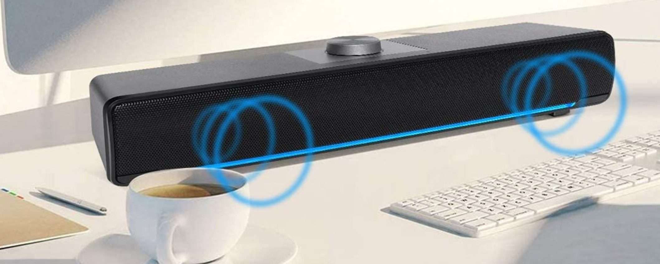 Bastano 19€ per questa SPETTACOLARE soundbar compatta (Amazon)