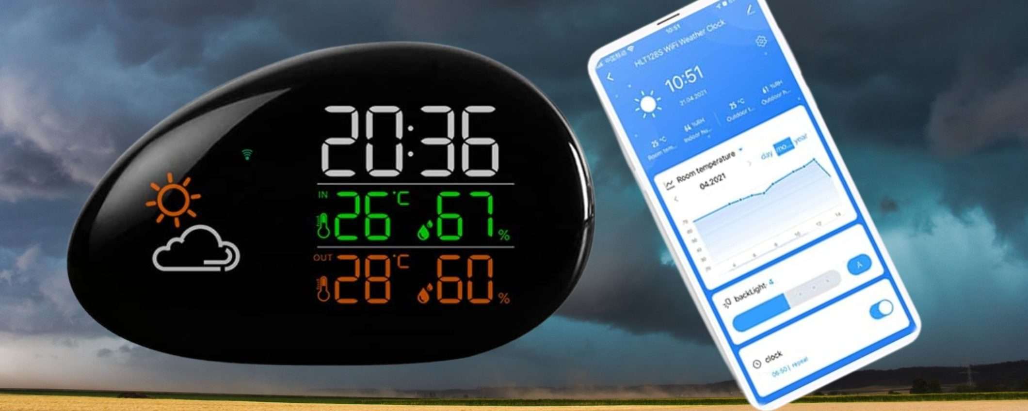 Stazione meteo SMART straordinaria nel design: tua a 25€ (doppio sconto)