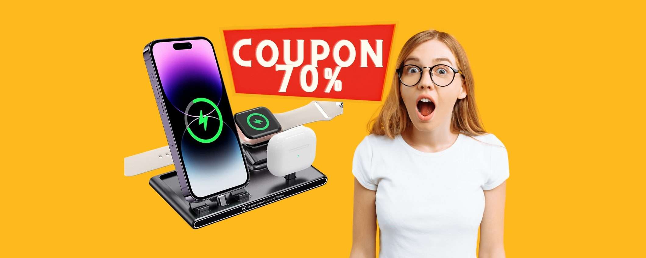 Stazione di ricarica Apple: spunta il COUPON ed è tua a 14€