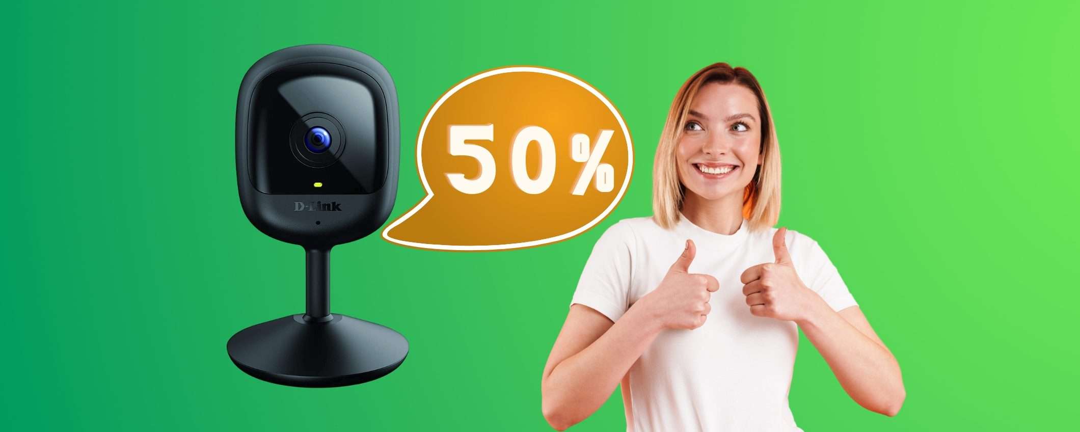 Videocamera compatta FHD al 50% su Amazon e la casa è sicura