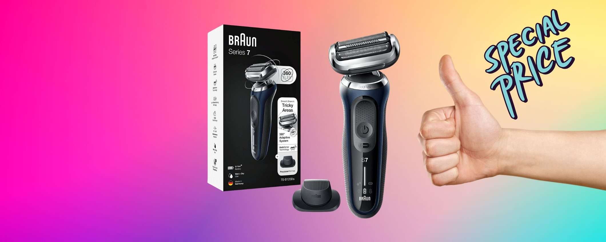 Braun Series 7: come dal barbiere ma A CASA, metà prezzo GOLOSO