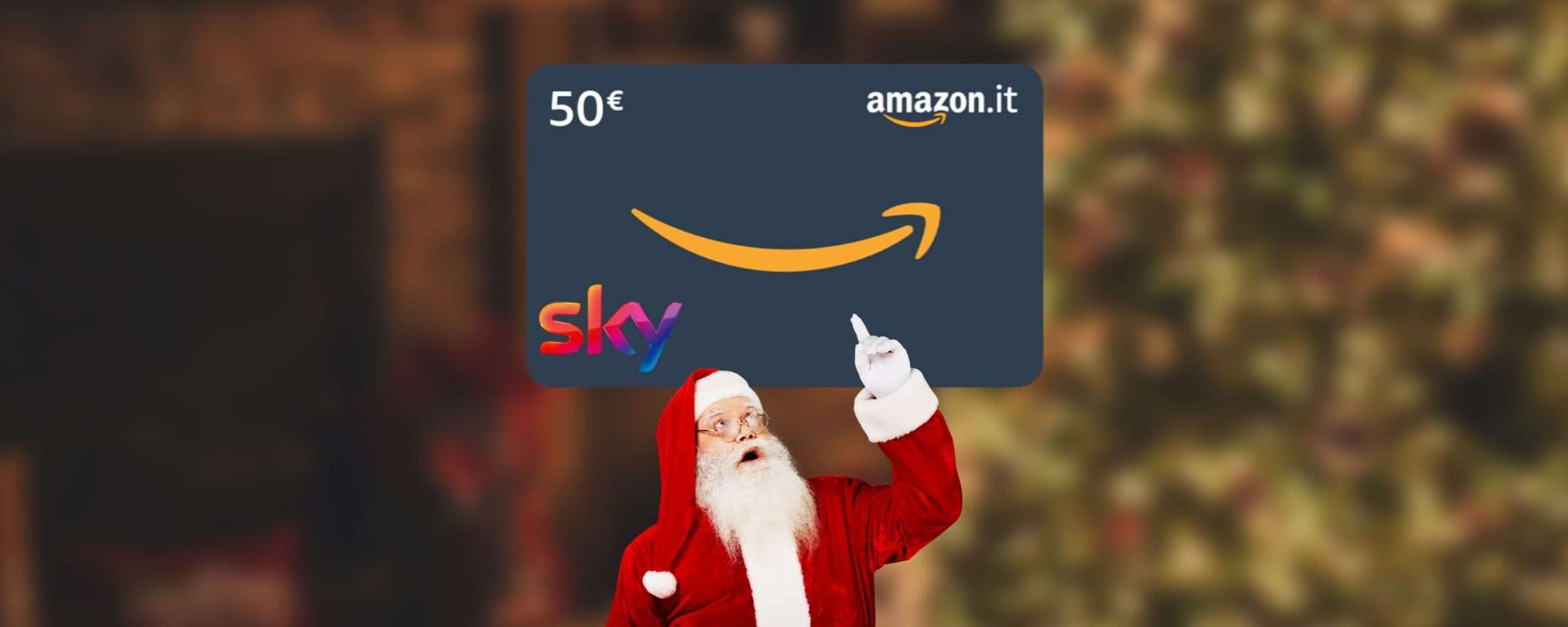 Sky ti regala un buono Amazon da 50 euro per Natale: ecco come fare