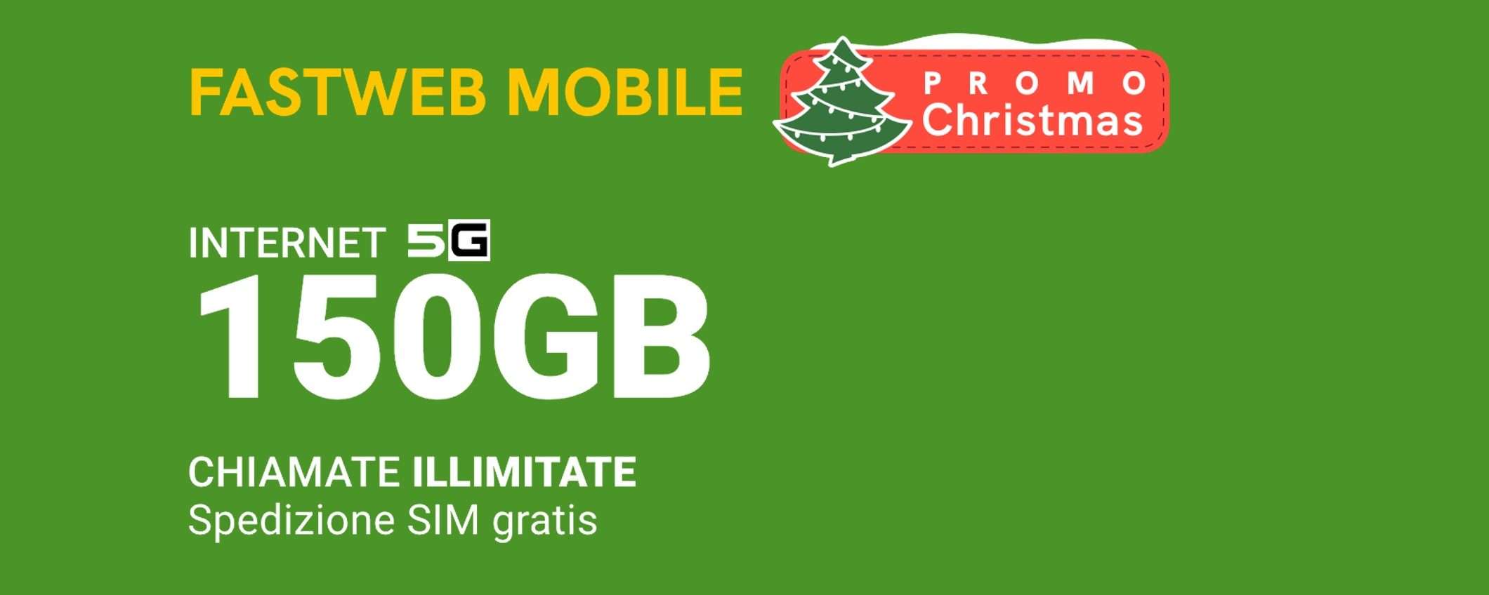 Fastweb Promo Christmas: 150GB a meno di 8 euro al mese