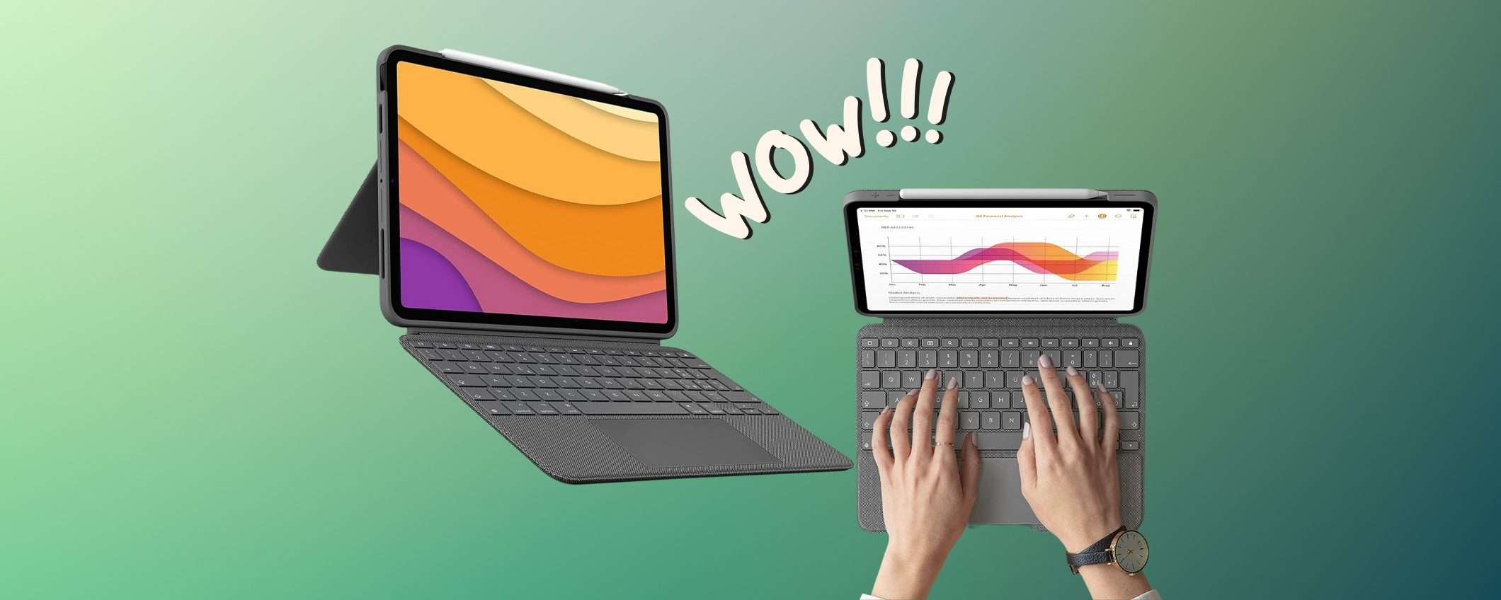 Logitech Combo Touch, non la solita tastiera per il tuo iPad (-30%)