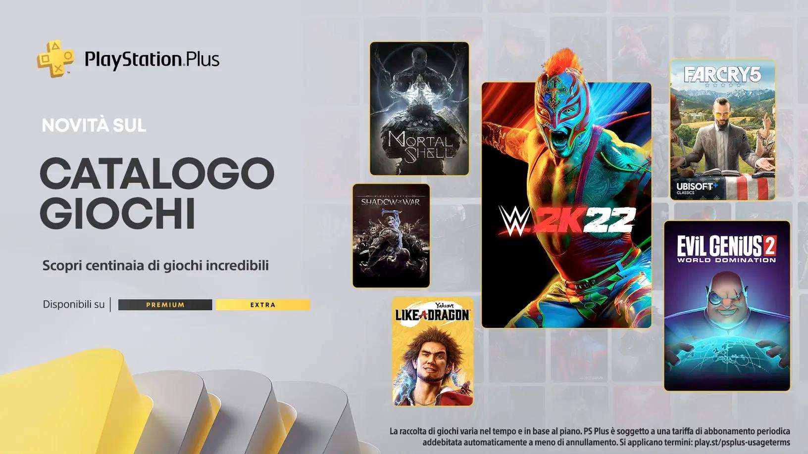 PS Plus Extra e Premium dicembre 2022