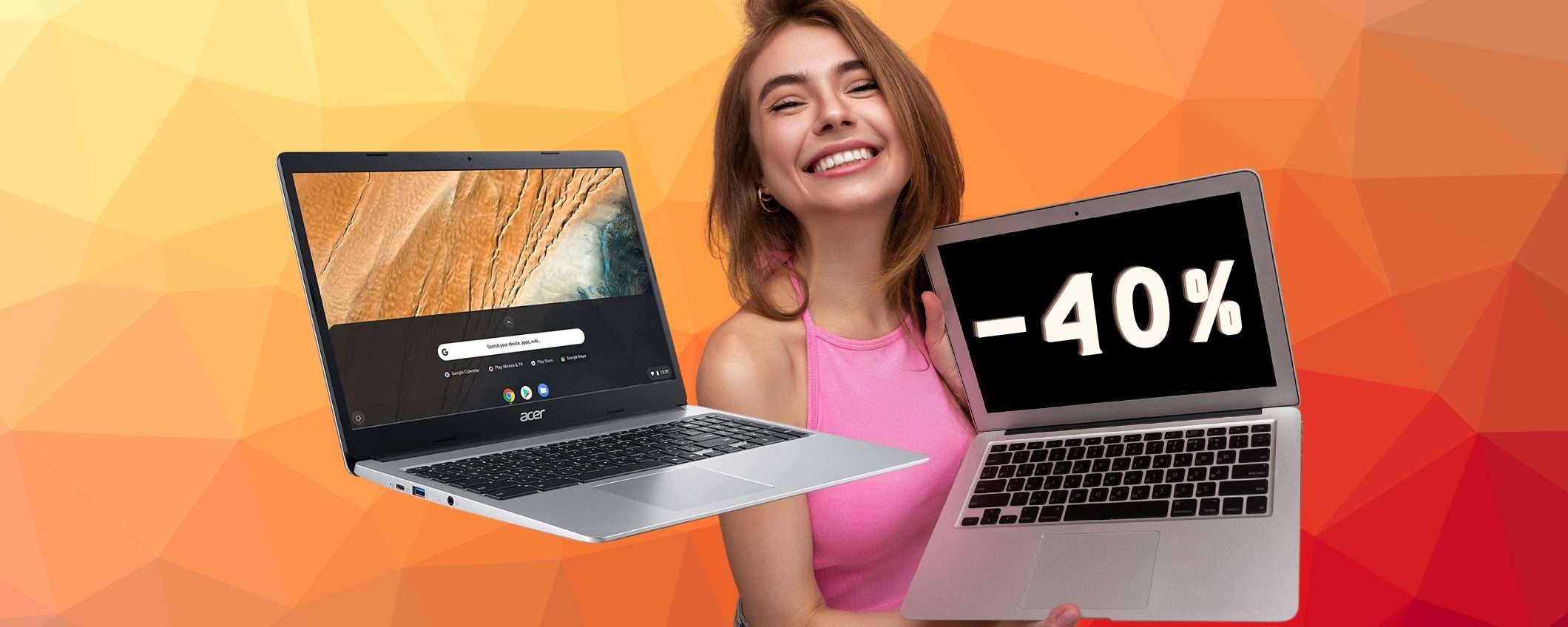 Acer Chromebook 15,6 pollici a prezzo SCONVOLGENTE (-40%)