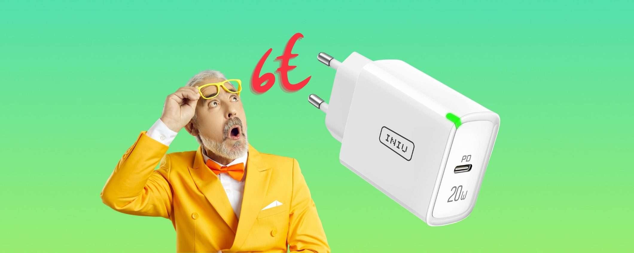 Caricatore USB da 20W a 6€, BOMBA Amazon da prendere al volo