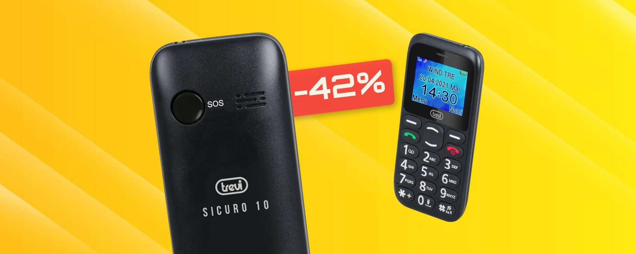 Cellulare Trevi con tasto SOS a 22€: miglior regalo di Natale per i nonni