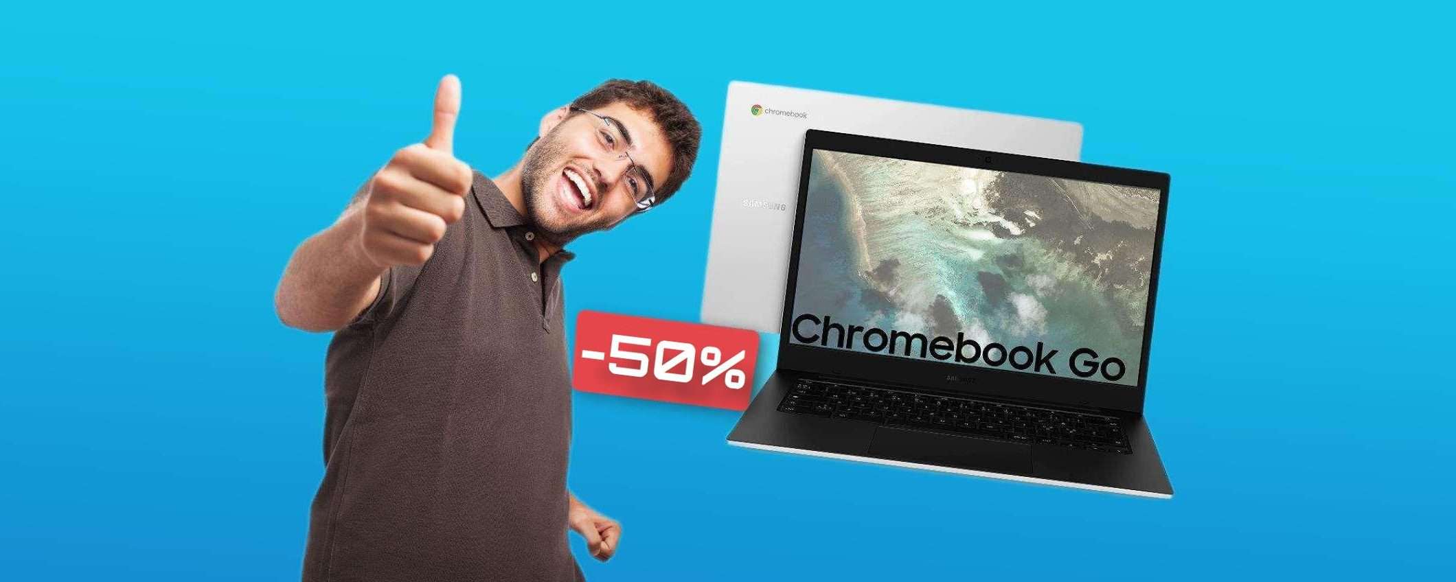 Chromebook Samsung a soli 199€ grazie al clamoroso METÀ PREZZO