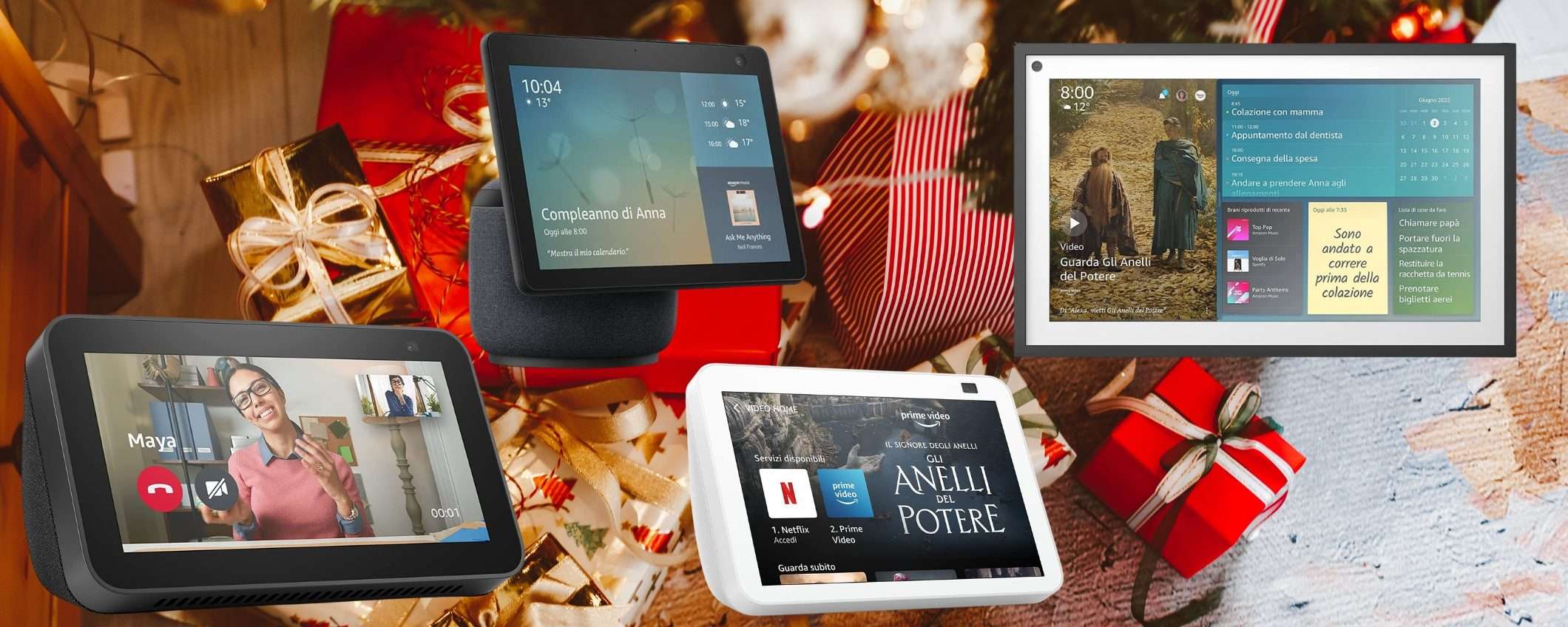 A Natale fai un regalo unico: scegli Echo Show con sconto fino al 42%