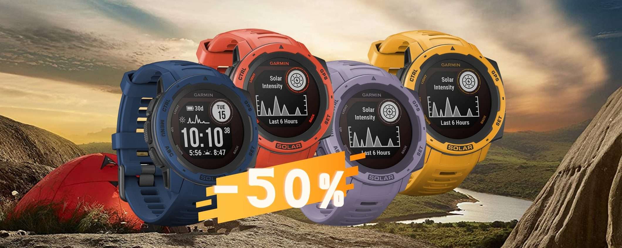 Garmin Instinct Solar a prezzo BOMBA su Amazon (-50%)