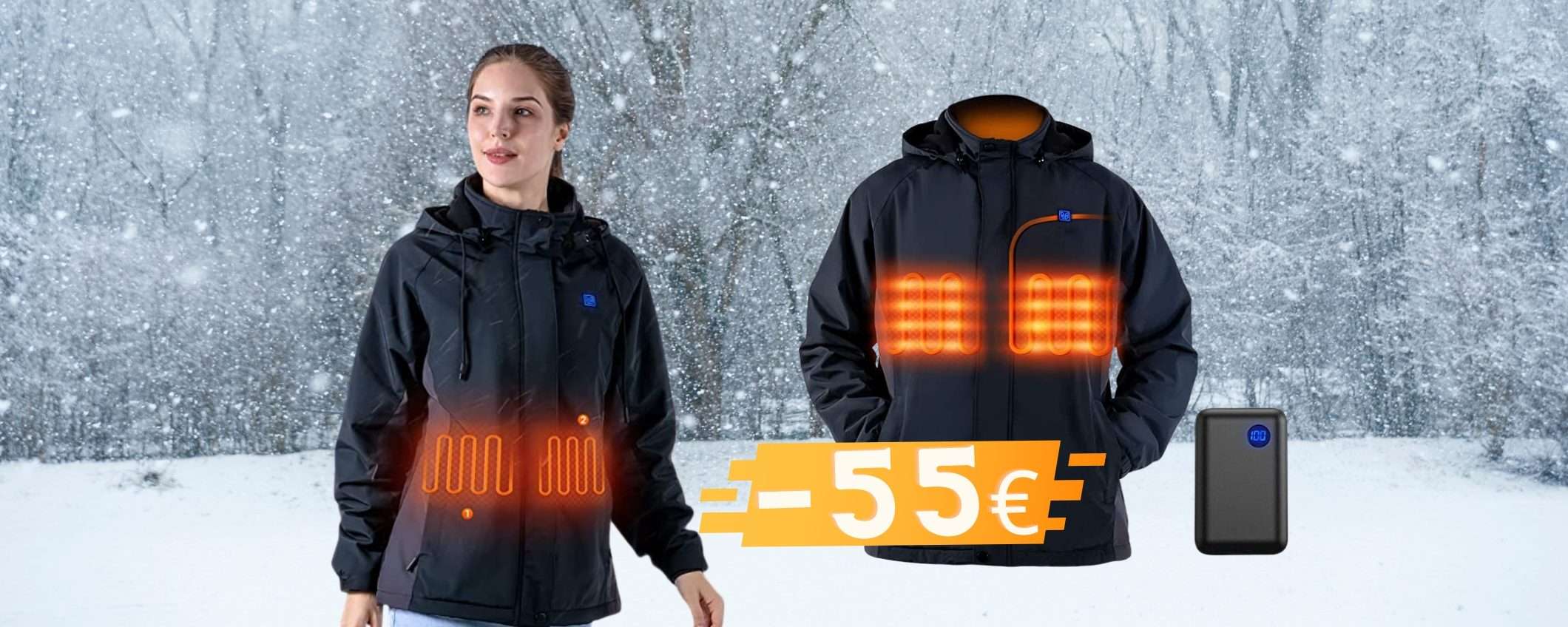 Inverno freddo ciao ciao con questa giacca riscaldata a 44€ (Amazon)