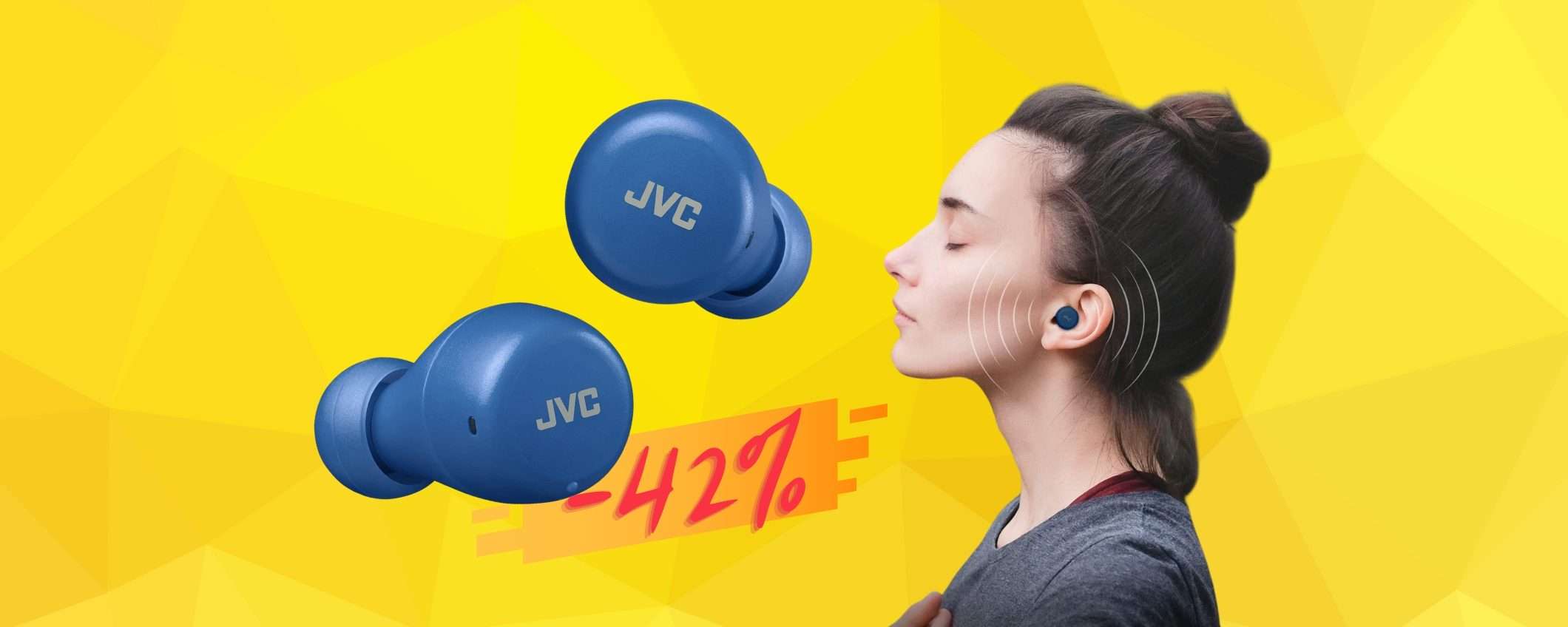 JVC: auricolari Bluetooth invisibili e leggeri, tuoi a 20€ (Amazon)