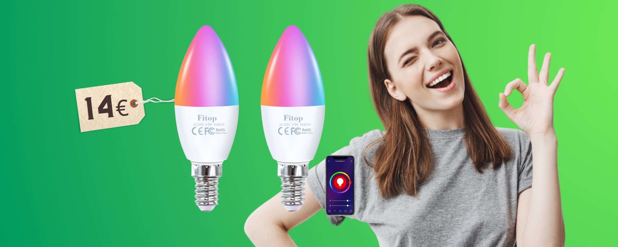 Lampadine ALEXA e Google: 16 milioni di colori e attacco E14