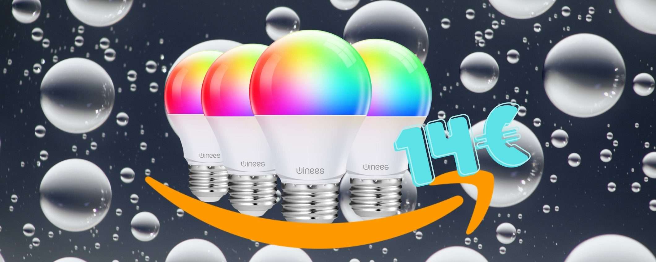 Lampadine WiFi multicolore (4Pz) a PREZZO SGRETOLATO, 14€