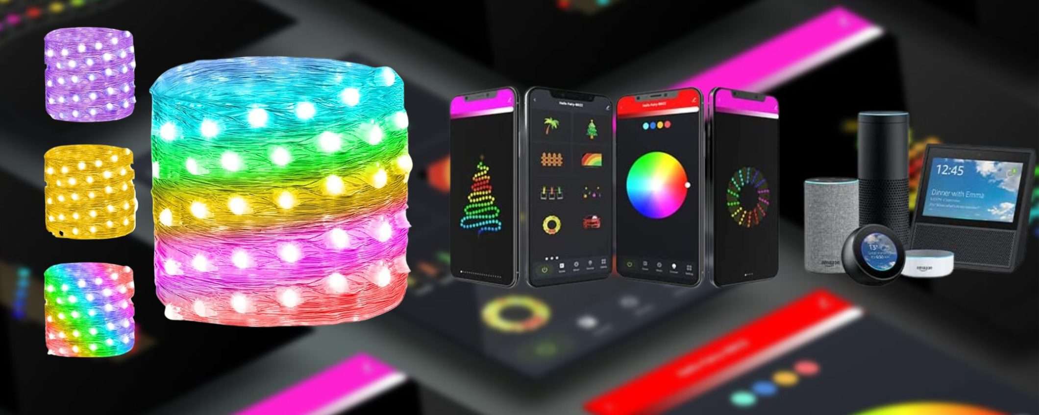 Luci di Natale SMART, 5 metri a 20€: funzionano con Alexa e Google