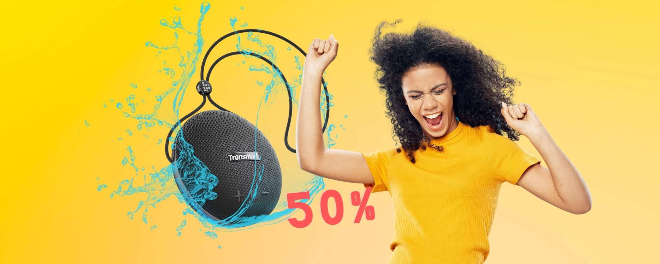 Mini speaker Bluetooth che va sott'acqua a 17€ (Amazon)