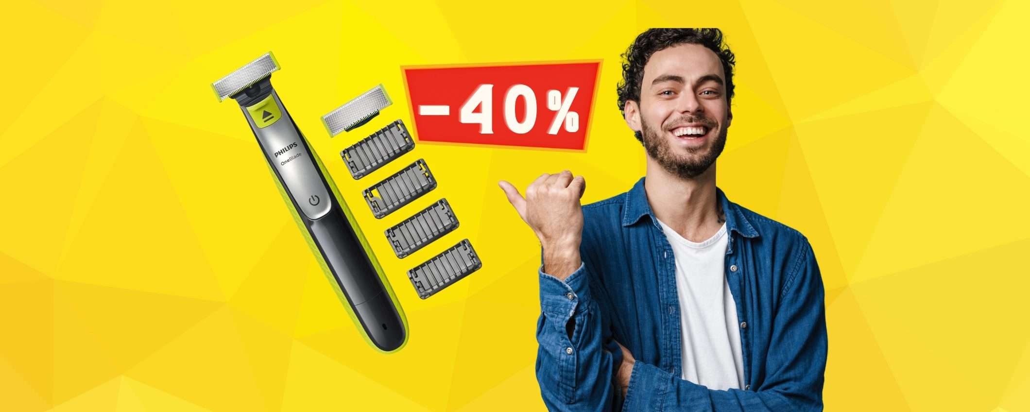 Philips OneBlade al 40% su Amazon, da prendere al VOLO