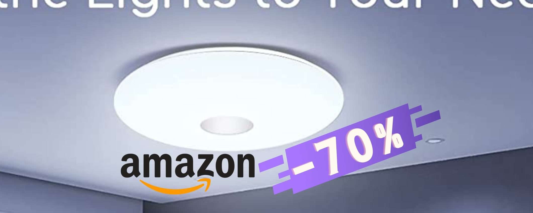 Plafoniera LED WiFi a MENO di 15€: Amazon WOW