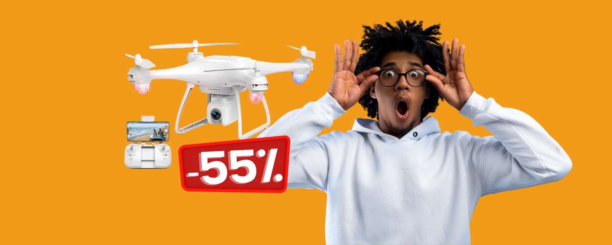 Il regalo perfetto è questo DRONE: ora su Amazon a POCHISSIMO (-55%)