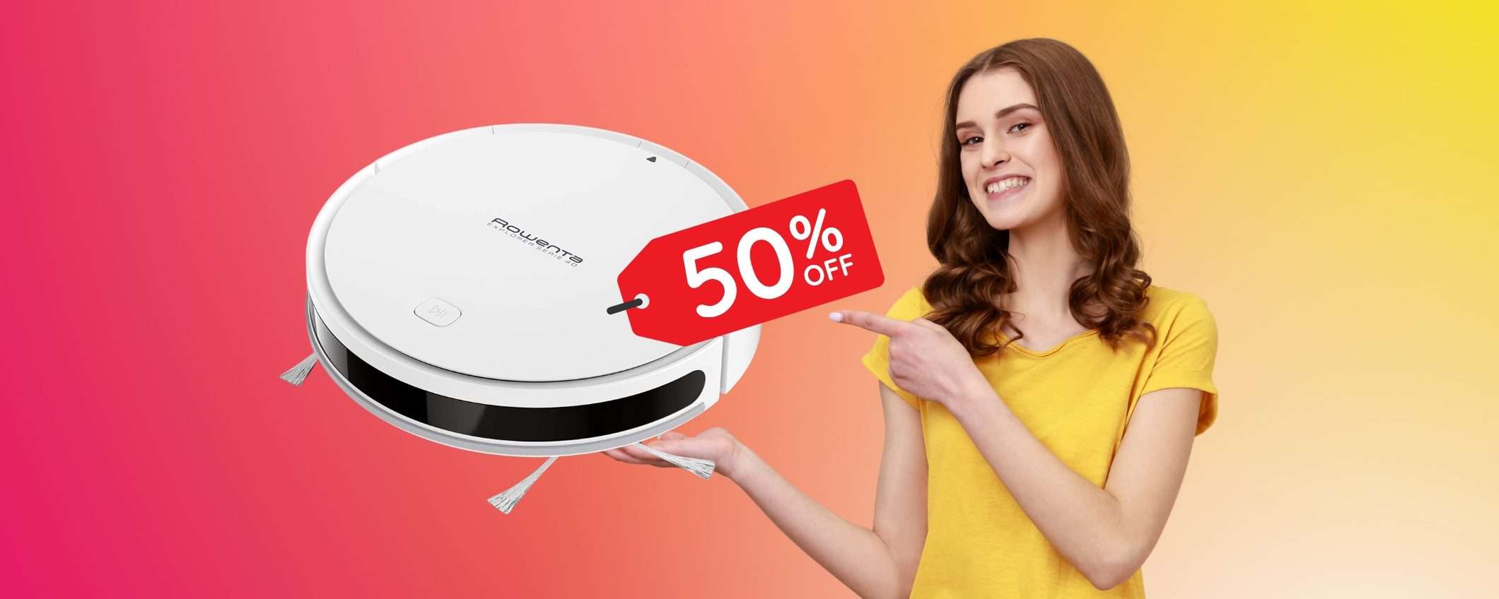 Rowenta: robot aspira e lavapavimenti al 50% in MENO su Amazon