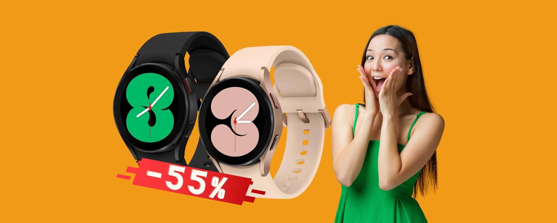 Samsung Galaxy Watch4 al 55% di SCONTO è da prendere ADESSO