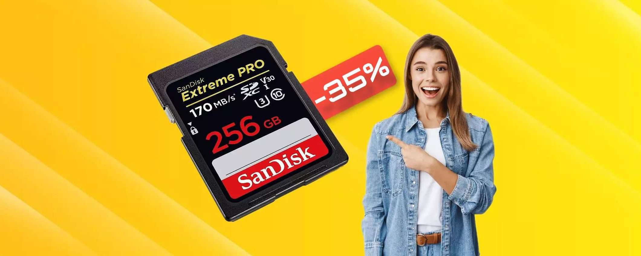 Scheda SD 256GB: best buy grazie al MEGA SCONTO del 35%