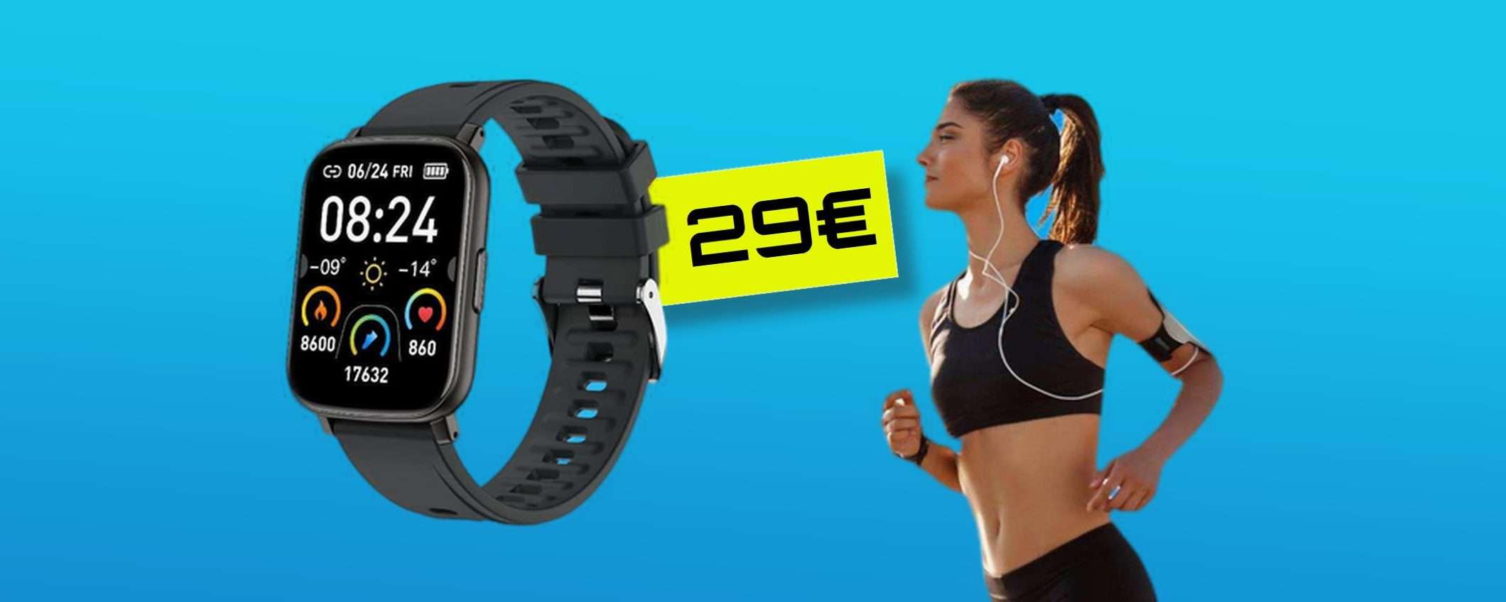 Smartwatch per il fitness ad un prezzo BOMBA: già tuo con soli 29€