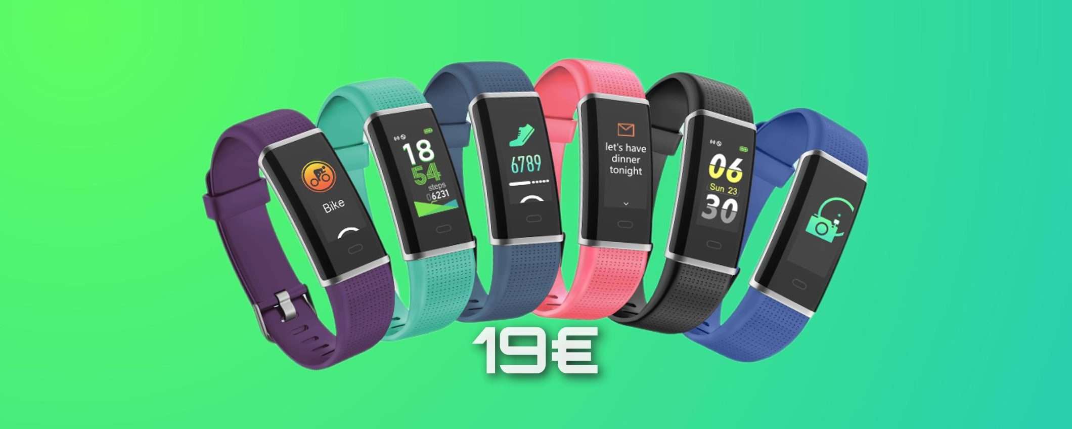 Smartwatch con cardiofrequenzimetro e contapassi: a soli 19€ è il top