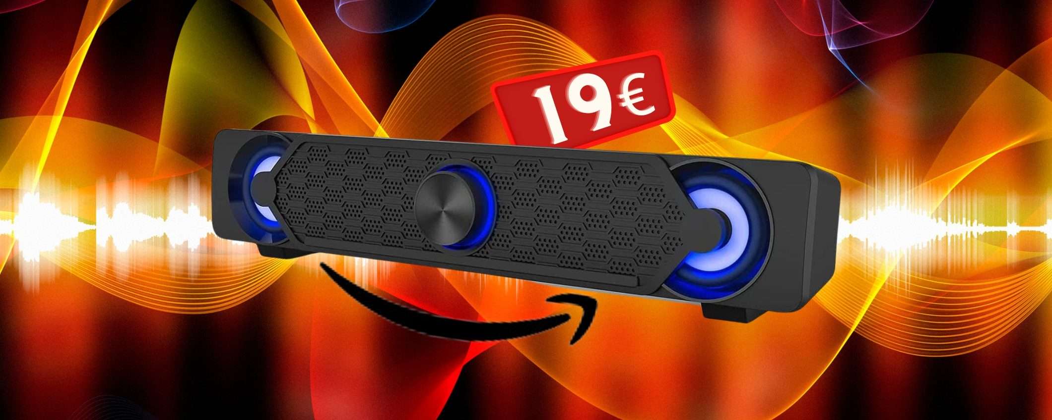 Soundbar PC portatile SPETTACOLARE a POCHISSIMO (-52%)