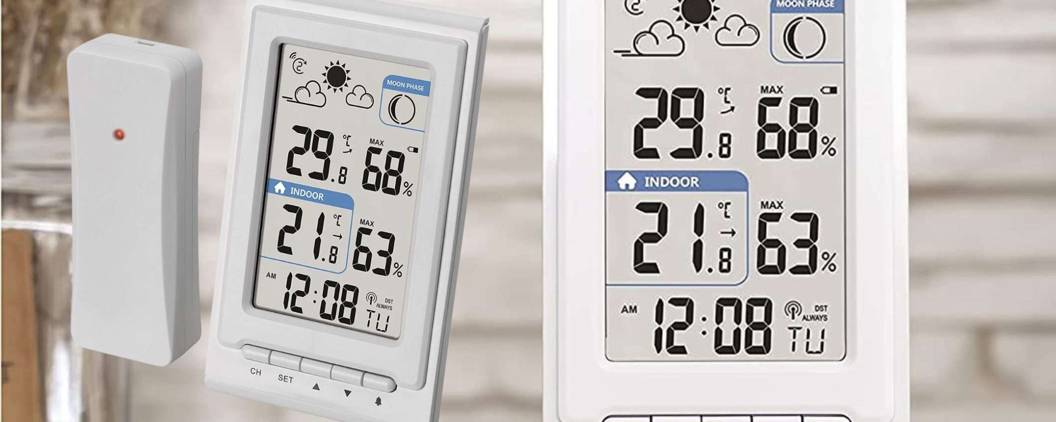 Stazione meteo con sensore esterno a 22€ per un regalo APPREZZATISSIMO