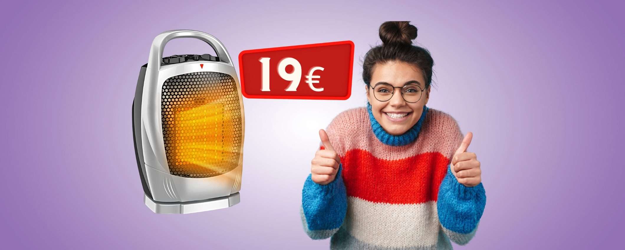 Tanto caldo e MAXI risparmio con questa stufa elettrica a 19€