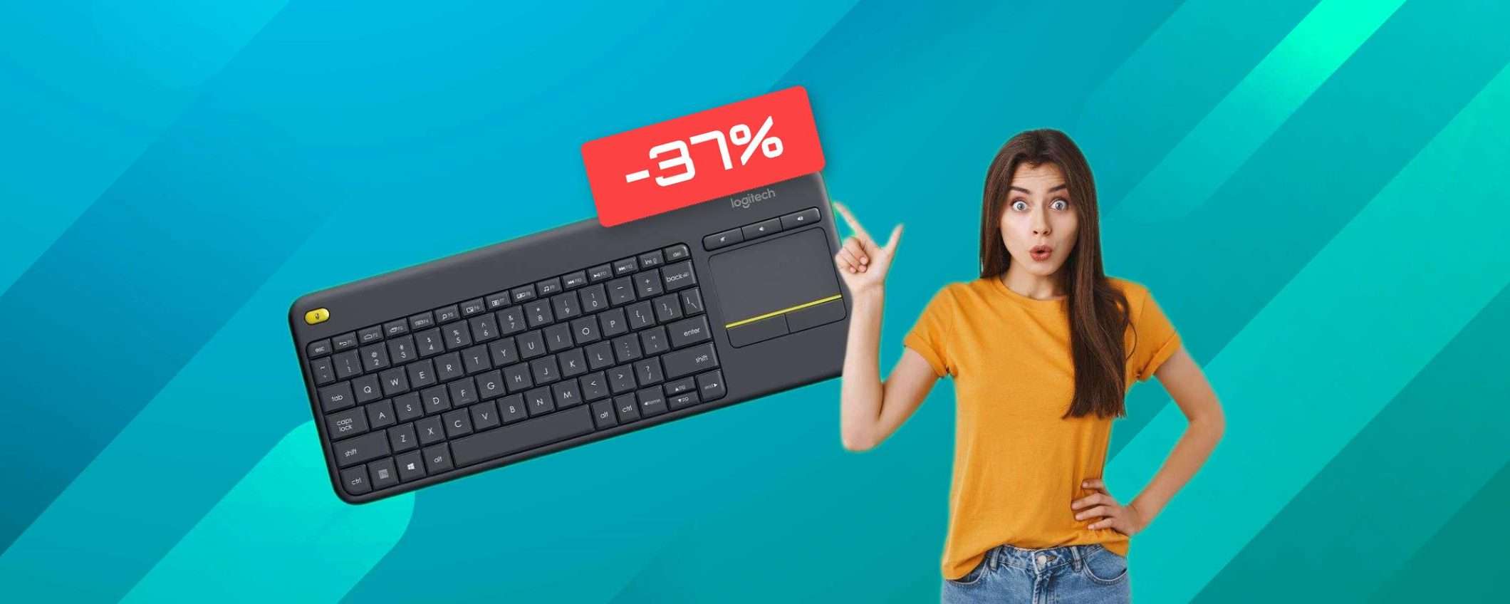 Tastiera Logitech da non perdere a soli 28€: puoi usarla con PC e TV