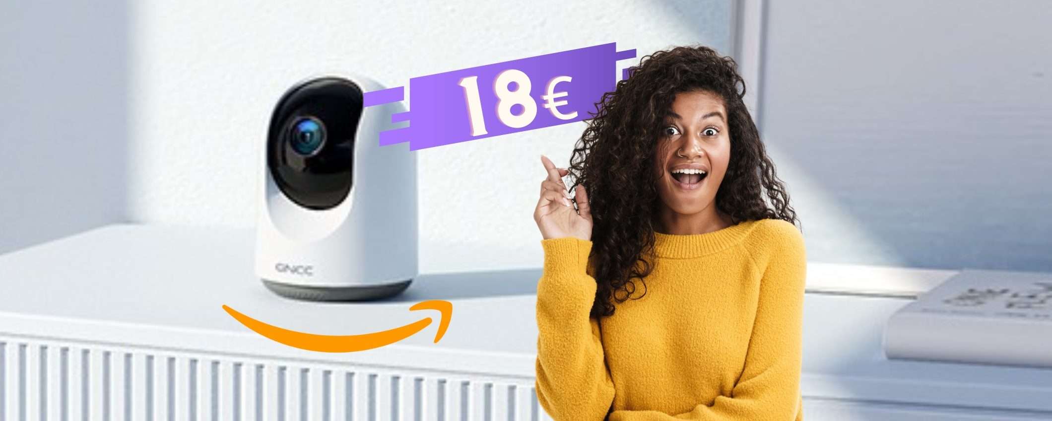 Telecamera WiFi da interno a MENO di 19€: FOLLIA Amazon