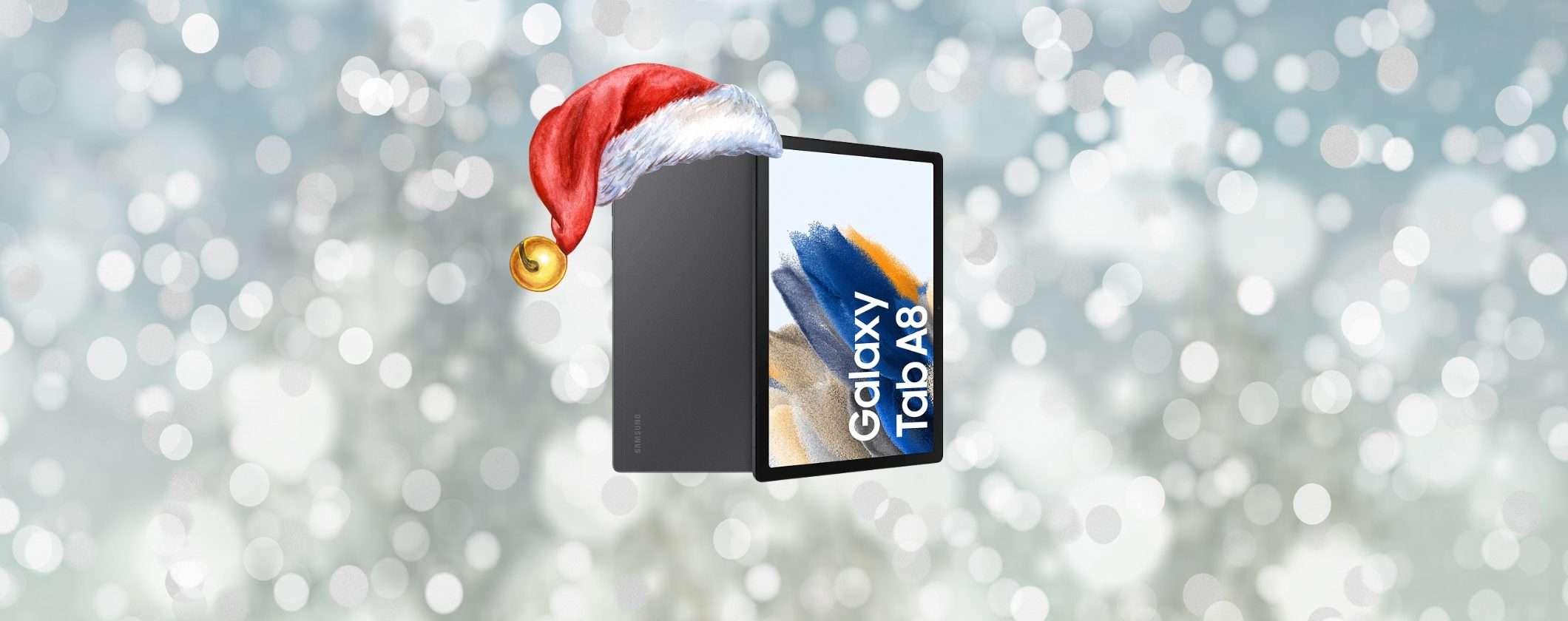 Volantino MediaWorld Buon Natale Tech: Samsung Galaxy Tab A8 a 195€